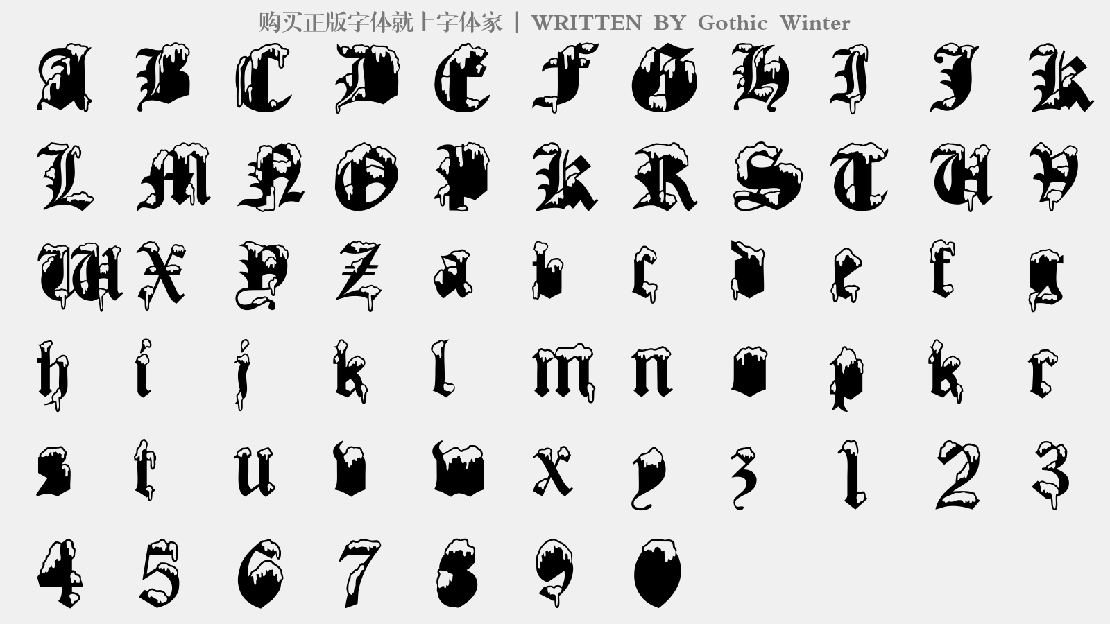 gothic winter免费字体下载 - 英文字体免费下载尽在字体家