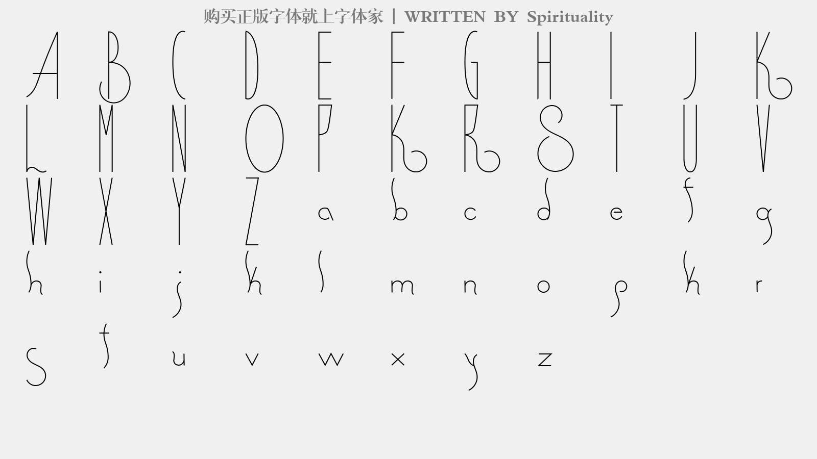 Spirituality - 大写字母/小写字母/数字