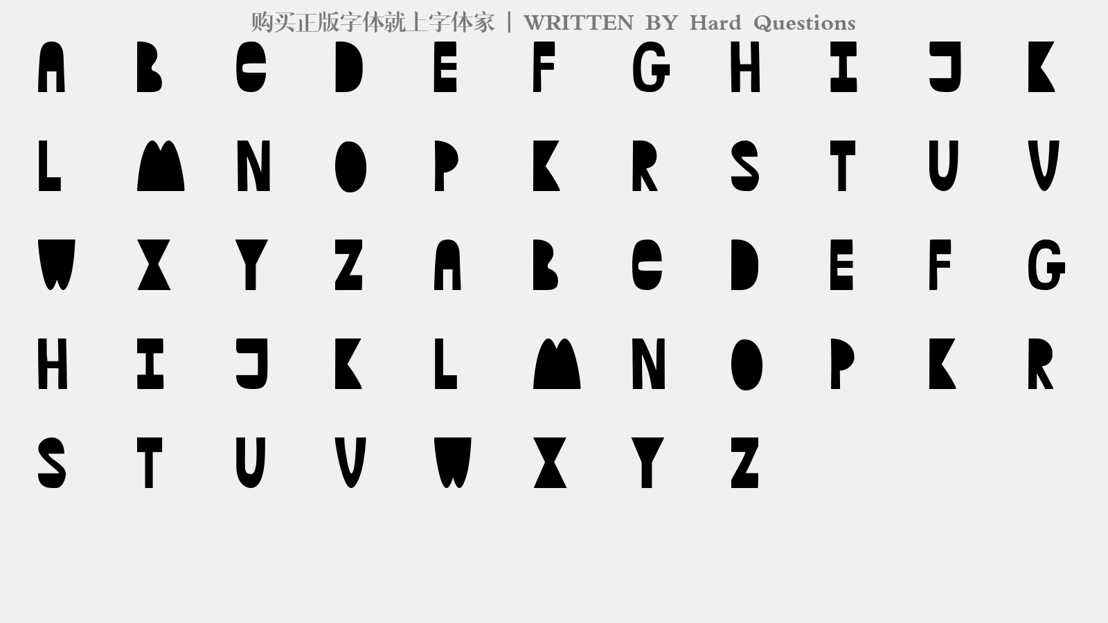 Hard Questions免费字体下载 - 英文字体免费下载尽在字体家
