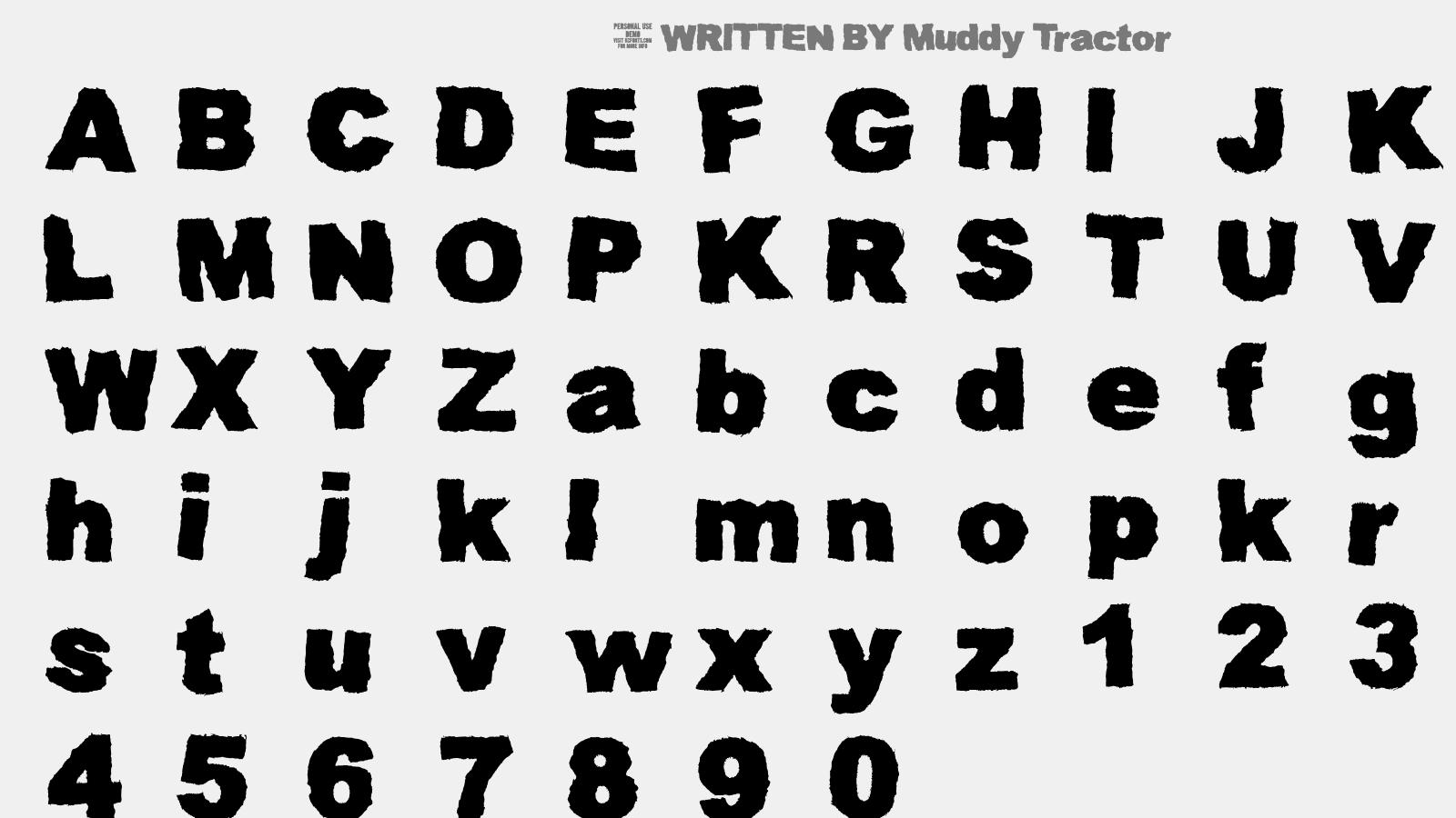 muddy tractor免费字体下载 - 英文字体免费下载尽在字体家