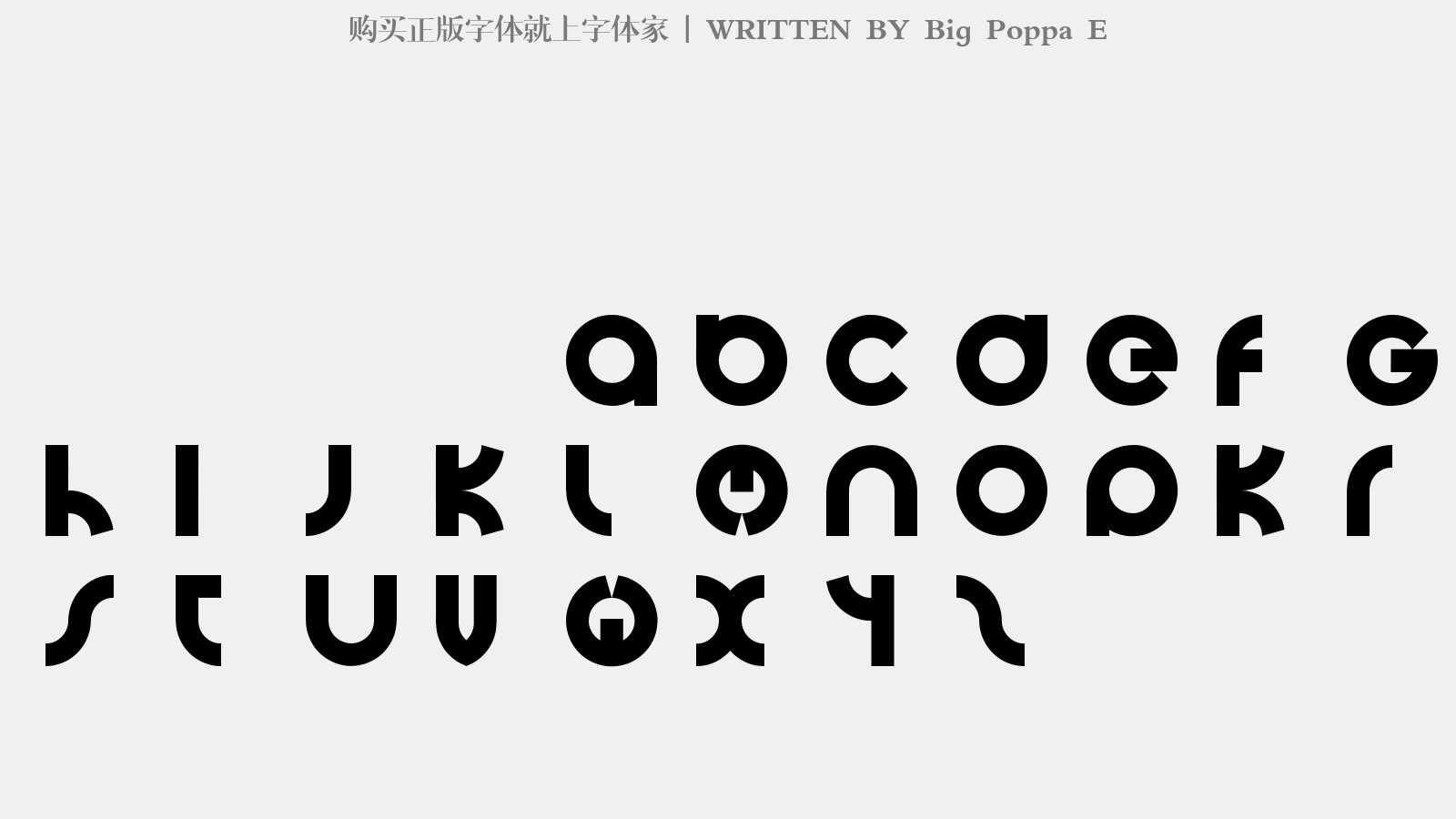 Big Poppa E - 大写字母/小写字母/数字