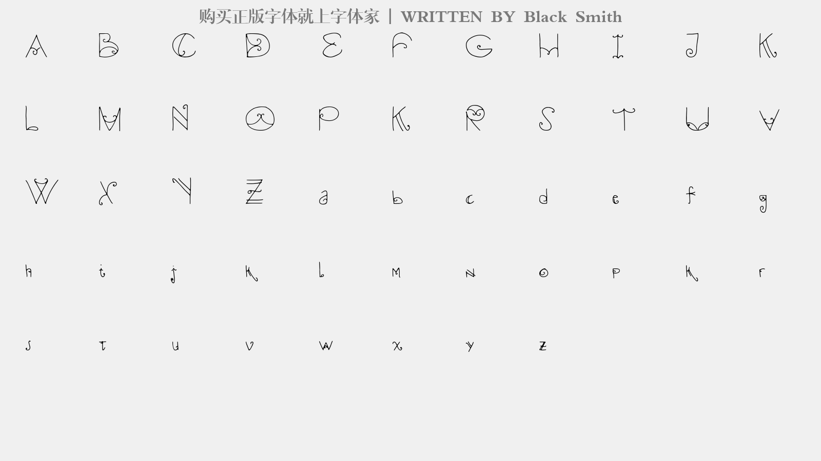Black Smith - 大写字母/小写字母/数字