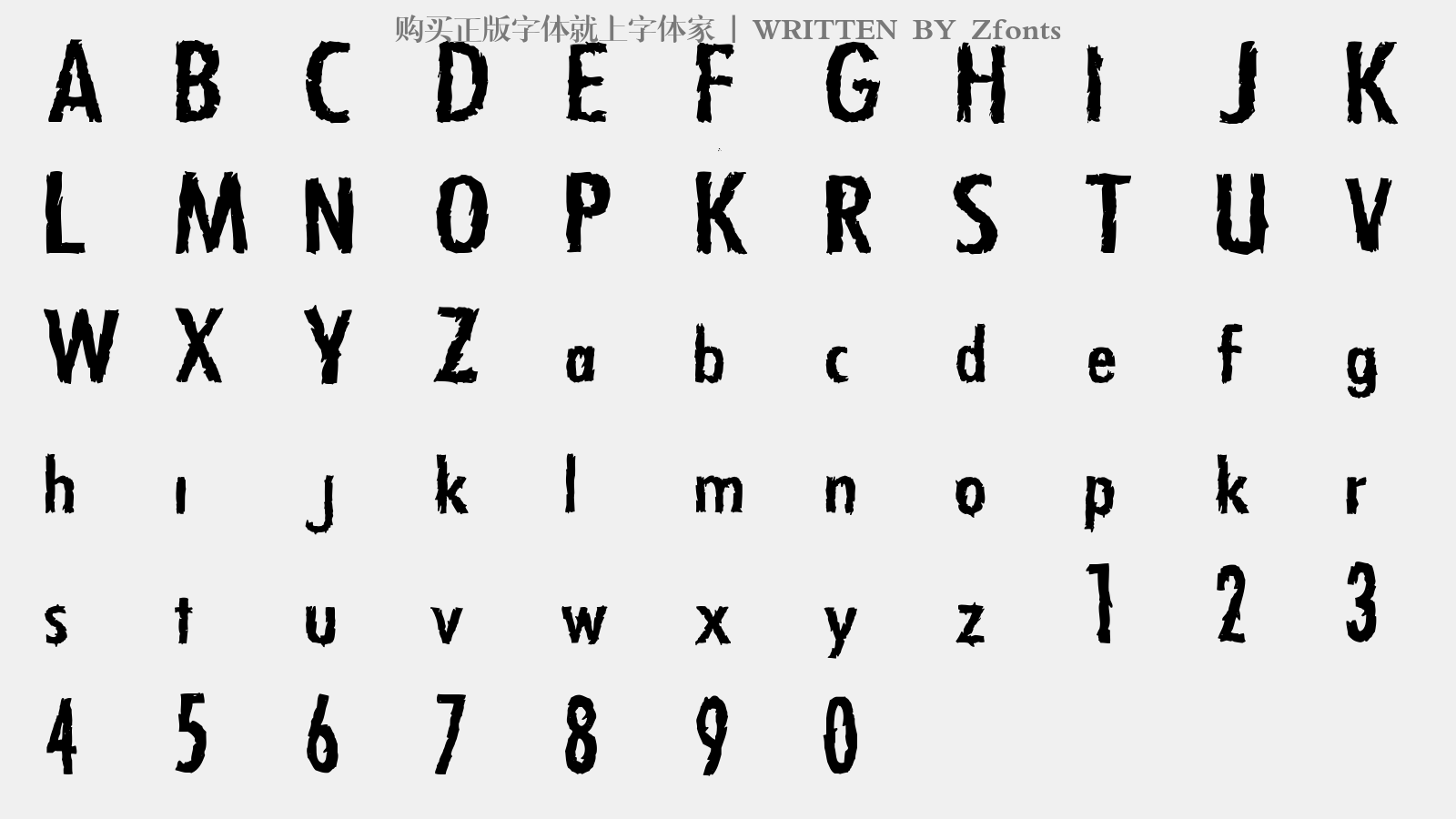 英文字体 zfontszfonts zfonts是一款个性独特的英文