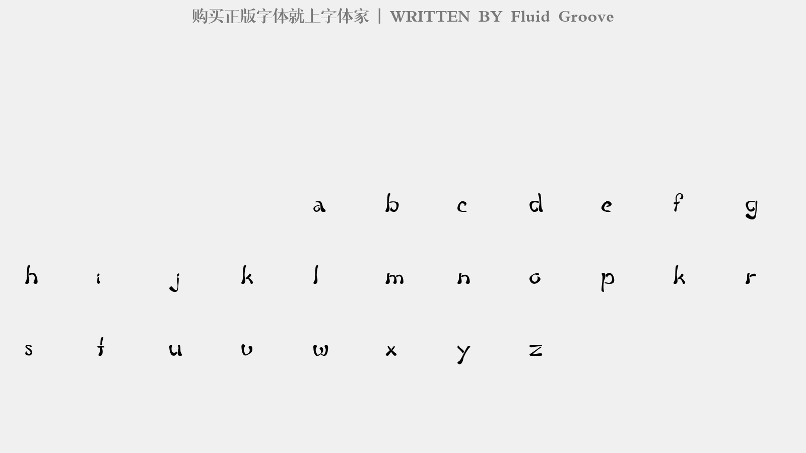 Fluid Groove - 大写字母/小写字母/数字