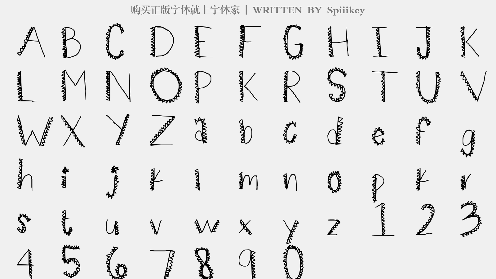 Spiiikey - 大写字母/小写字母/数字