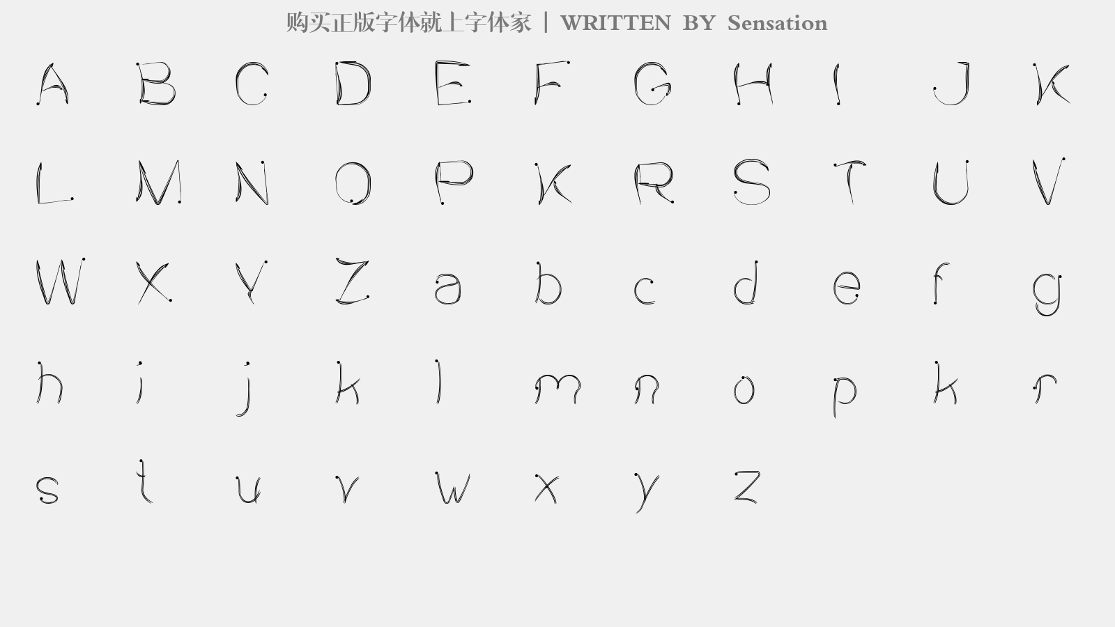 Sensation - 大写字母/小写字母/数字