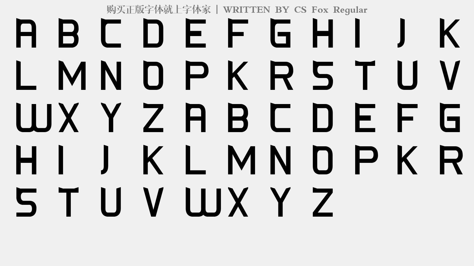 CS Fox Regular免费字体下载 - 英文字体免费下载尽在字体家