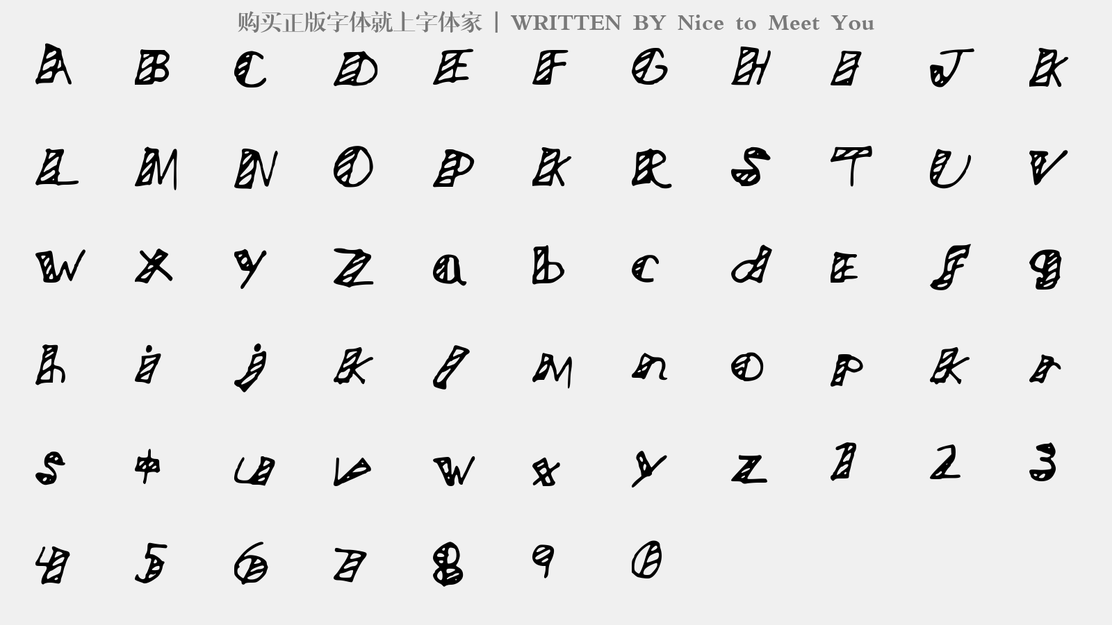 nice to meet you - 大写字母/小写字母/数字