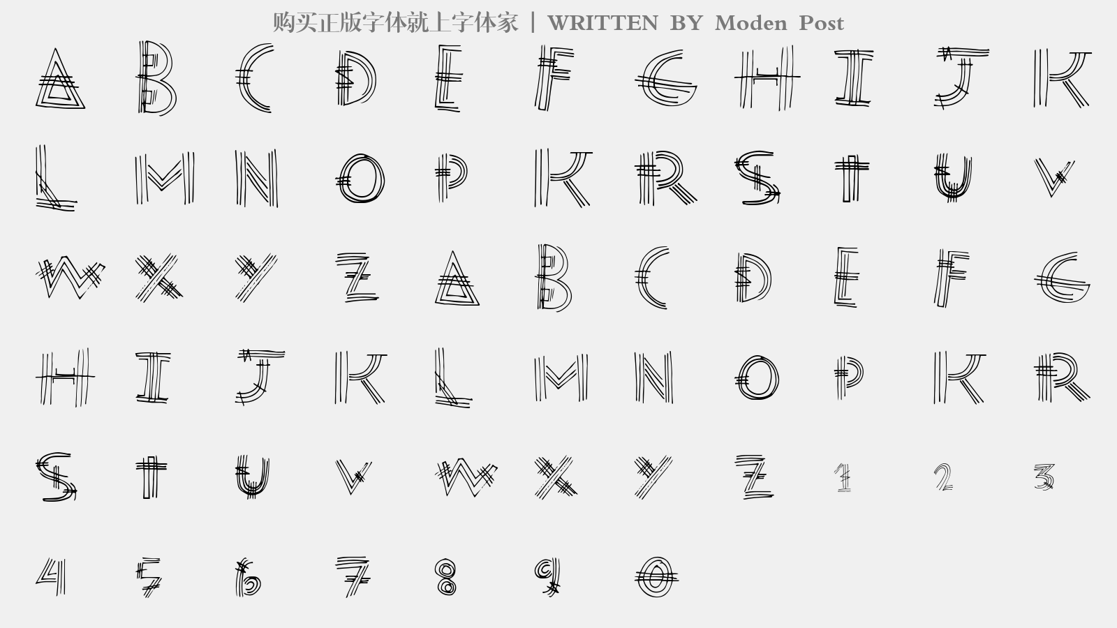Moden Post - 大写字母/小写字母/数字