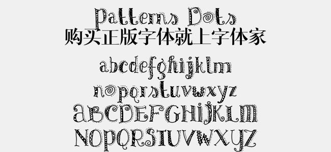 Patterns Dots免费字体下载 - 英文字体免费下载尽在字体家