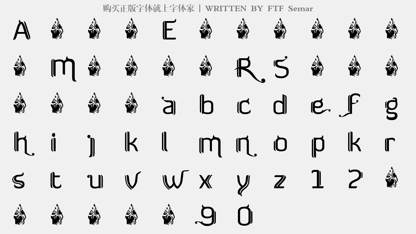 FTF Semar - 大写字母/小写字母/数字