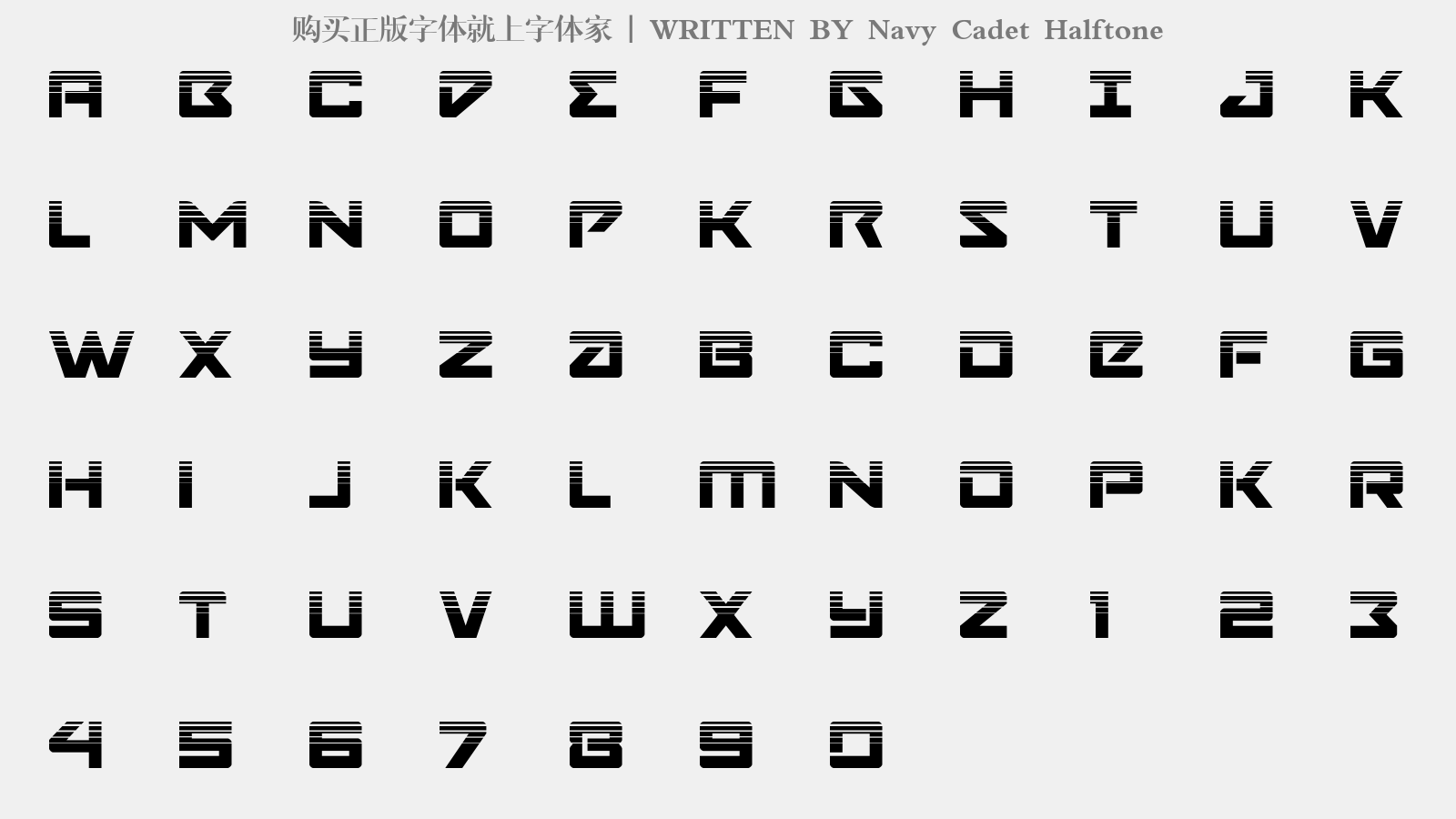 Navy Cadet Halftone - 大写字母/小写字母/数字