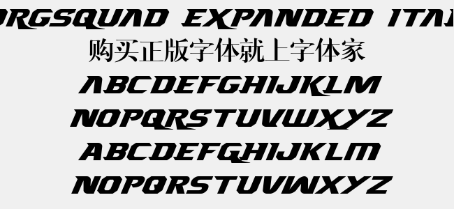 Borgsquad Expanded Italic