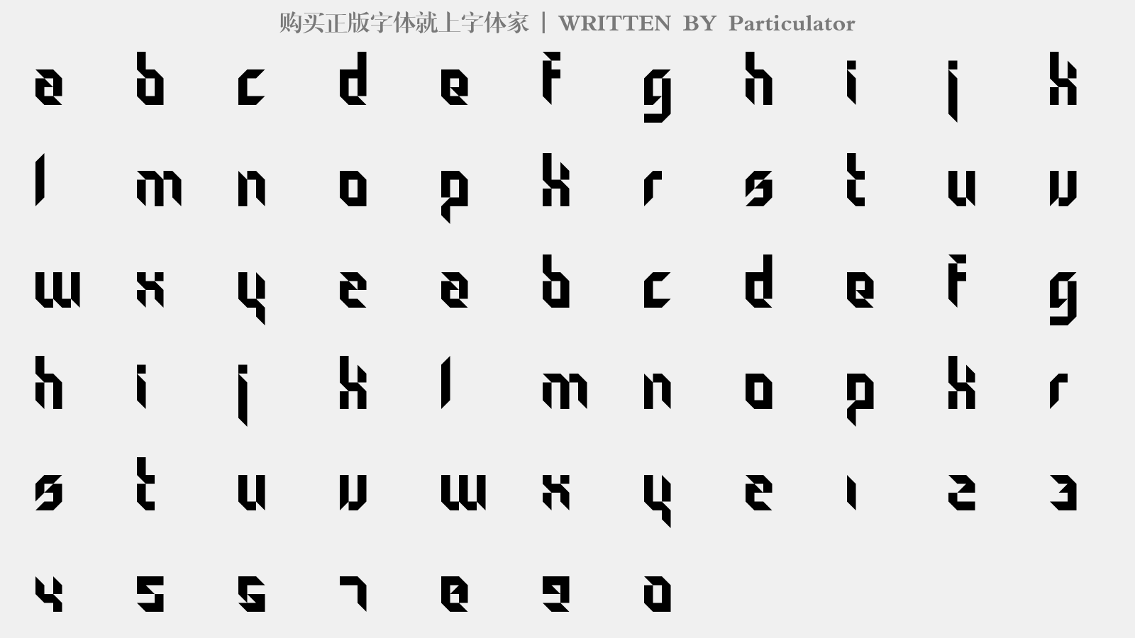 particulator - 大写字母/小写字母/数字