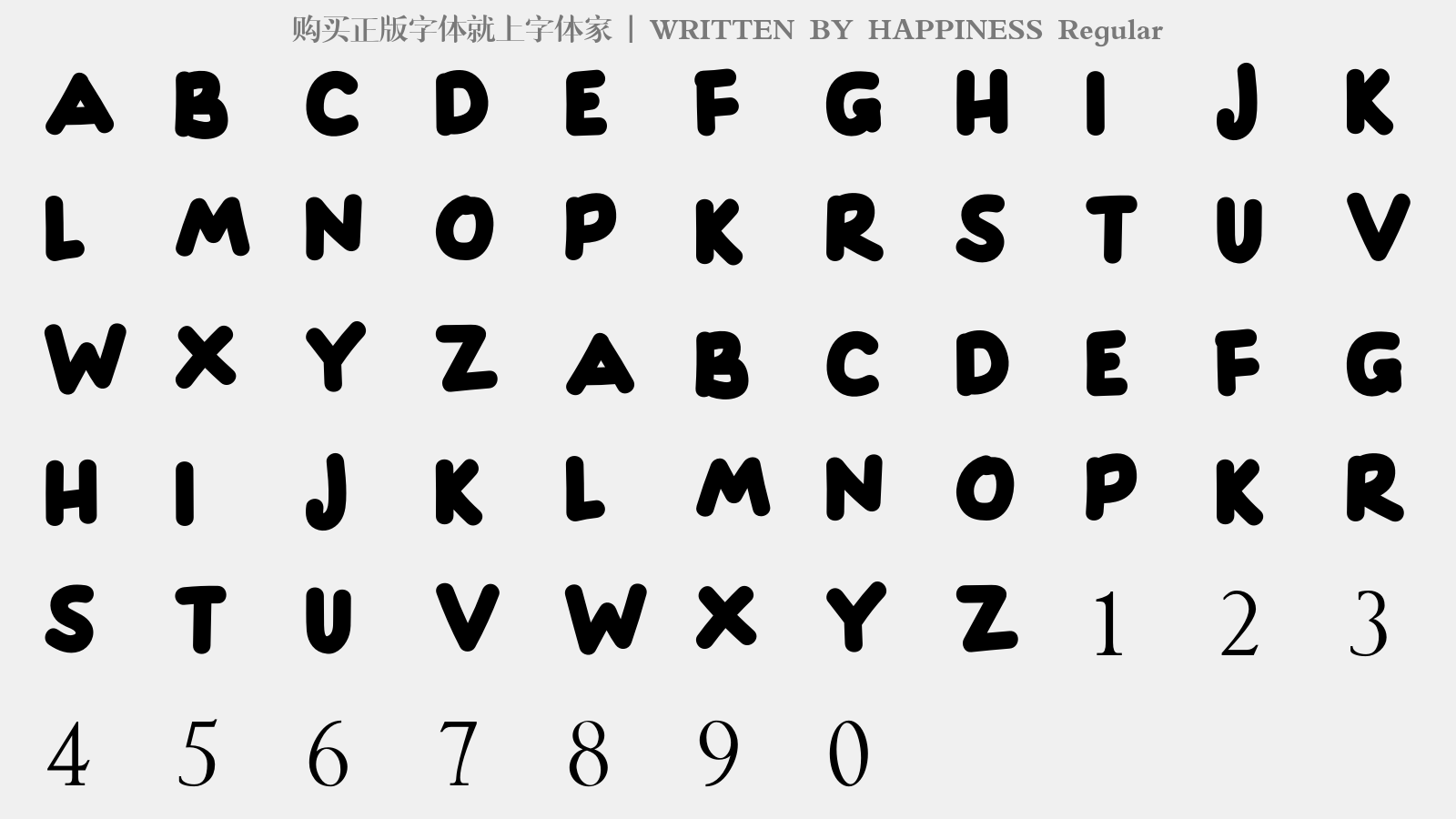 happiness regular免费字体下载 - 英文字体免费下载尽在字体家