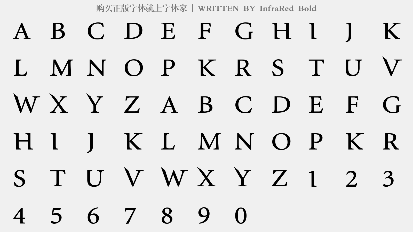 Infrared Lettering InfraRed Bold免费字体下载 - 英文字体免费下载尽在字体家