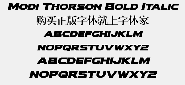 Modi Thorson Bold Italic