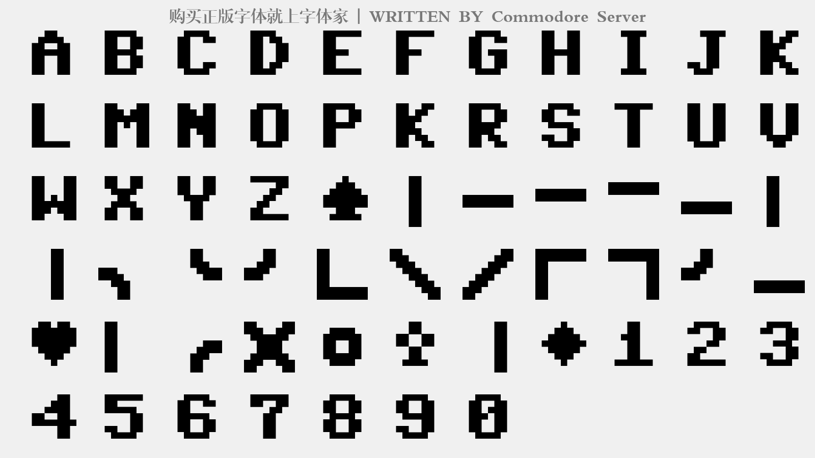 Commodore Server - 大写字母/小写字母/数字