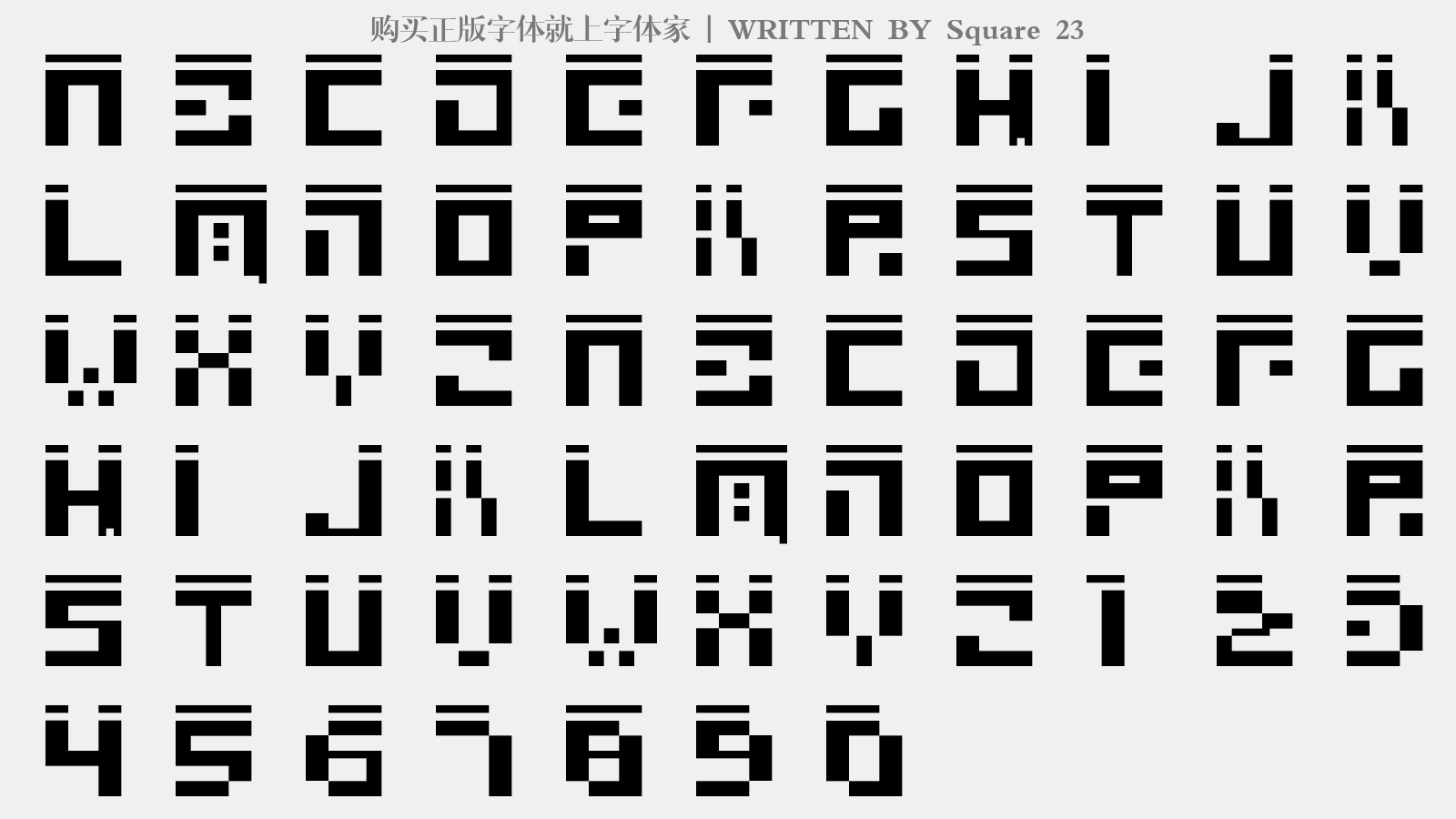Square 23免费字体下载 - 英文字体免费下载尽在字体家