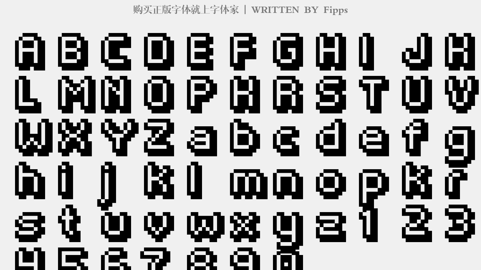 Fipps - 大写字母/小写字母/数字
