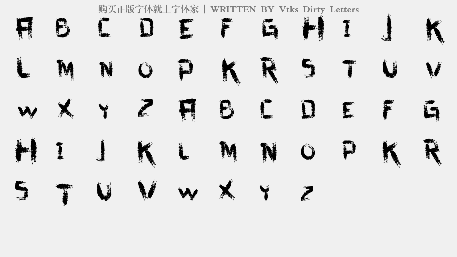 Vtks Dirty Letters - 大写字母/小写字母/数字