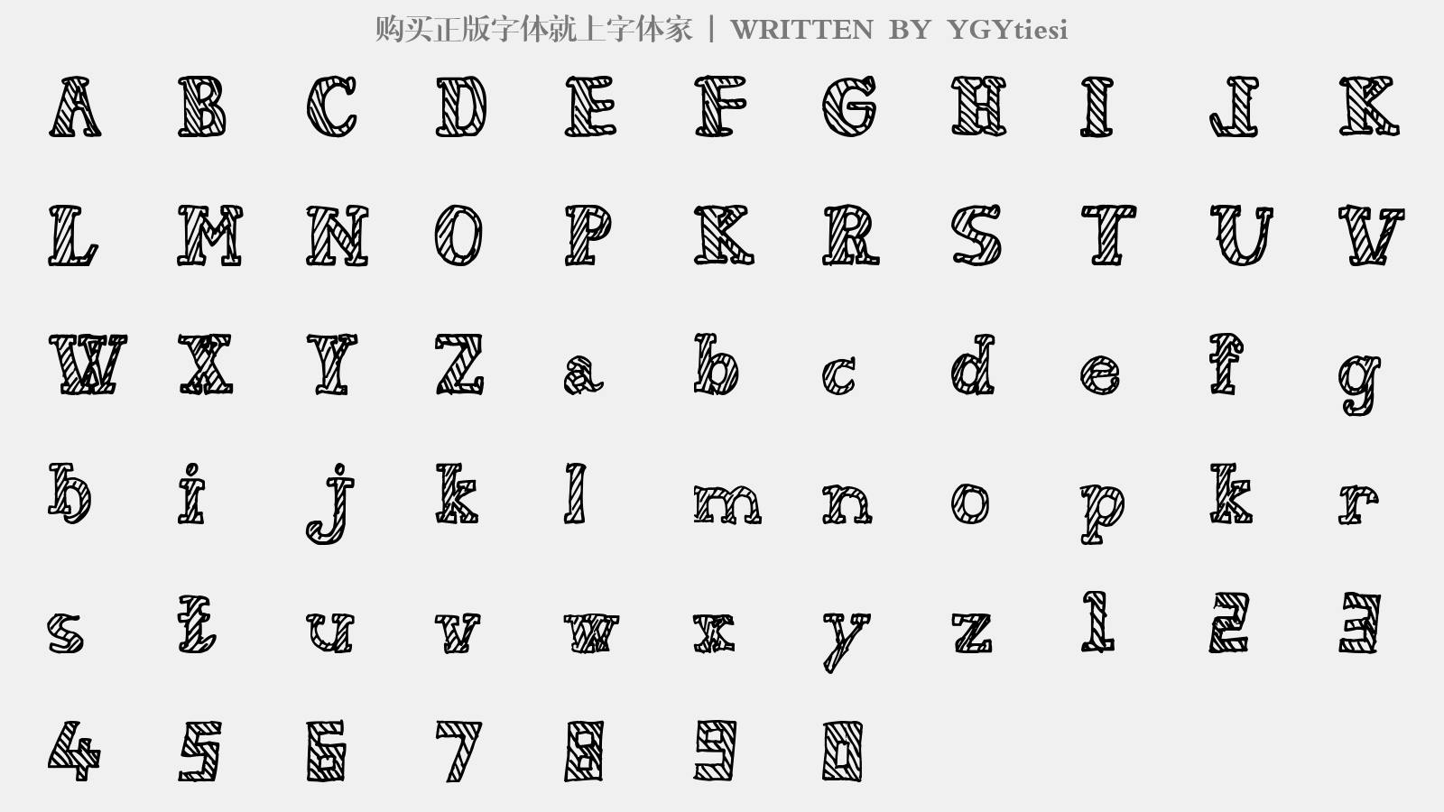 YGYtiesi - 大写字母/小写字母/数字