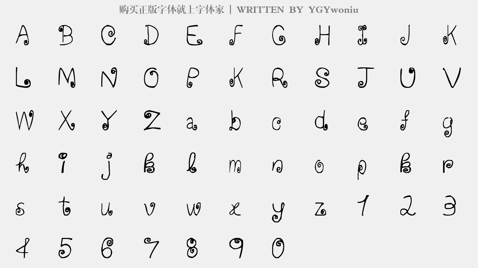 YGYwoniu - 大写字母/小写字母/数字