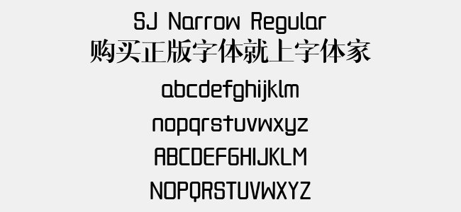 SJ Narrow Regular