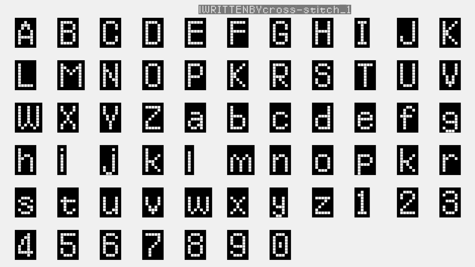 cross-stitch _1 - 大写字母/小写字母/数字