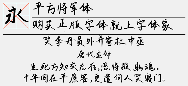 平方将军体