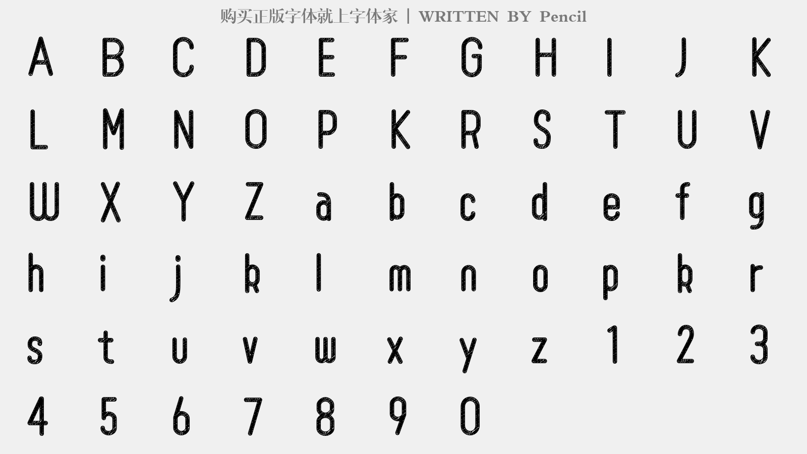 Pencil - 大写字母/小写字母/数字