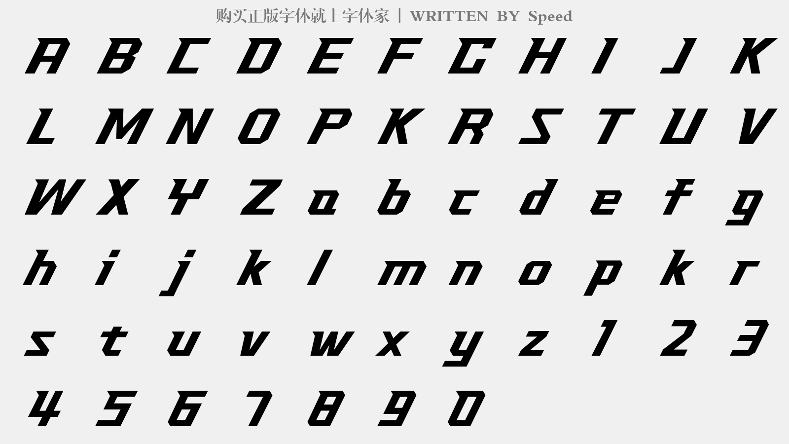 Speed - 大写字母/小写字母/数字