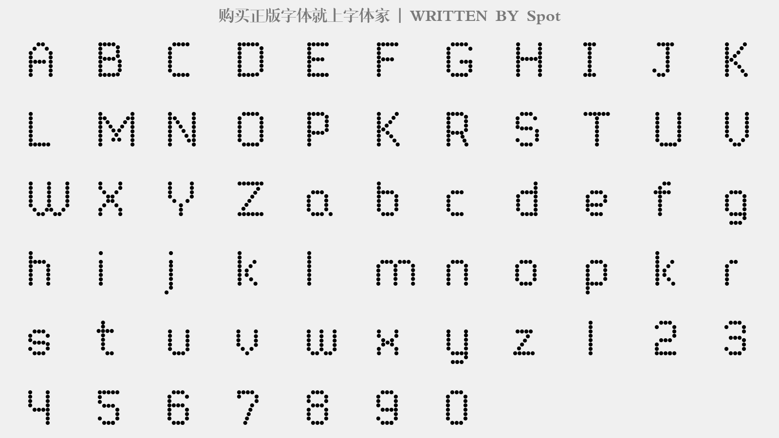 Spot - 大写字母/小写字母/数字