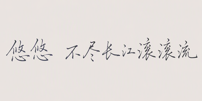 悠悠 不尽长江滚滚流