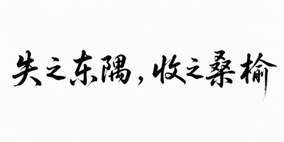 失之东隅，收之桑榆