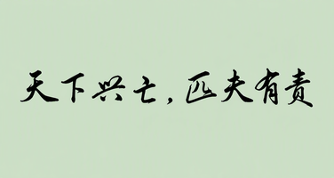 天下兴亡，匹夫有责