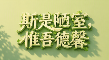 斯是陋室，惟吾德馨