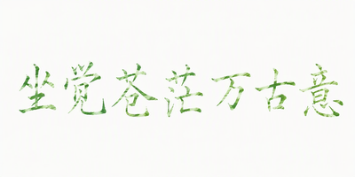 坐觉苍茫万古意