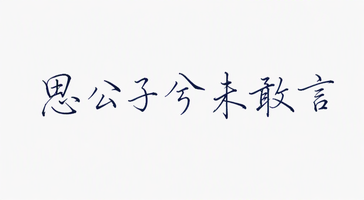 思公子兮未敢言