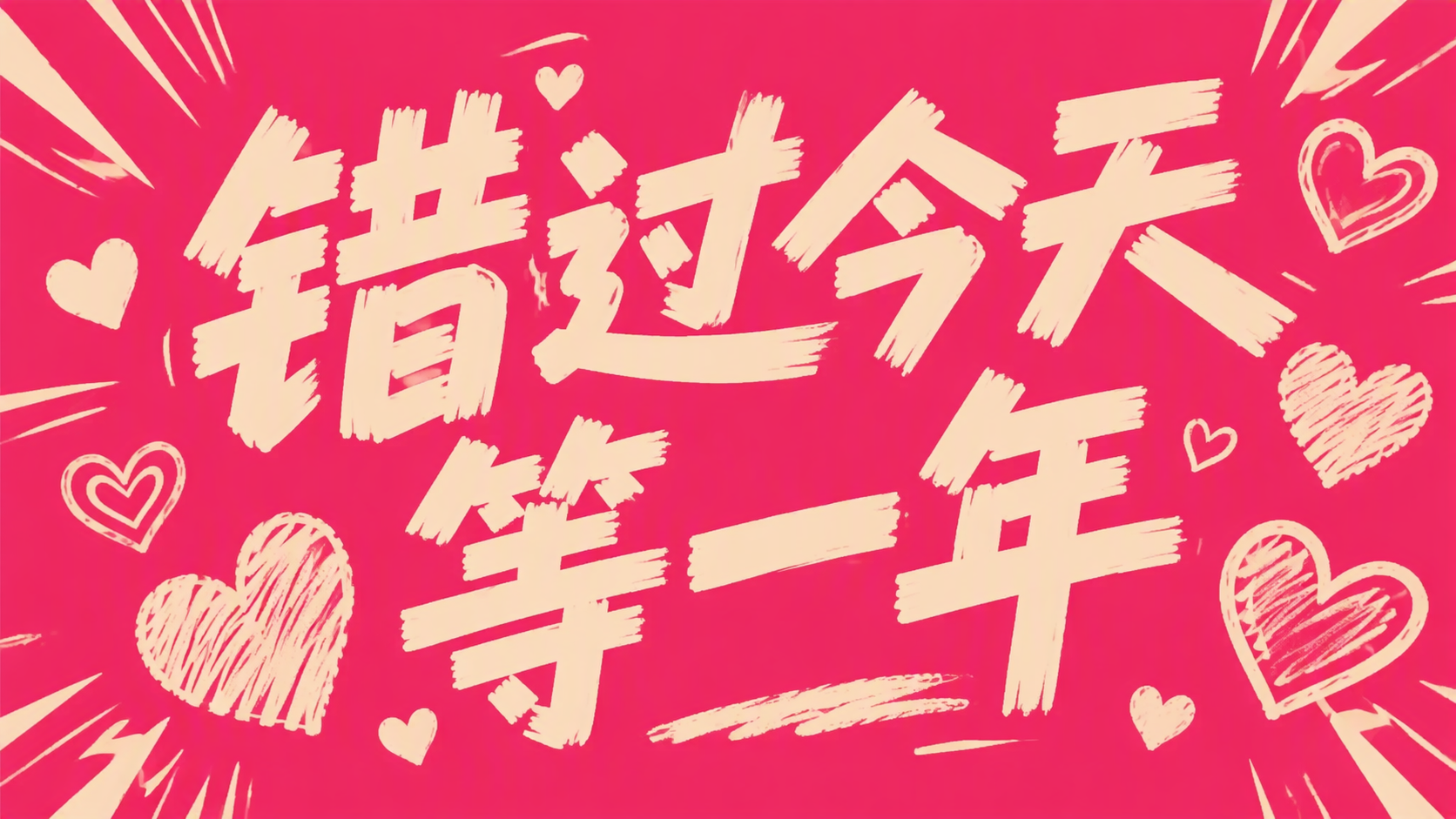 错过今天等一年
