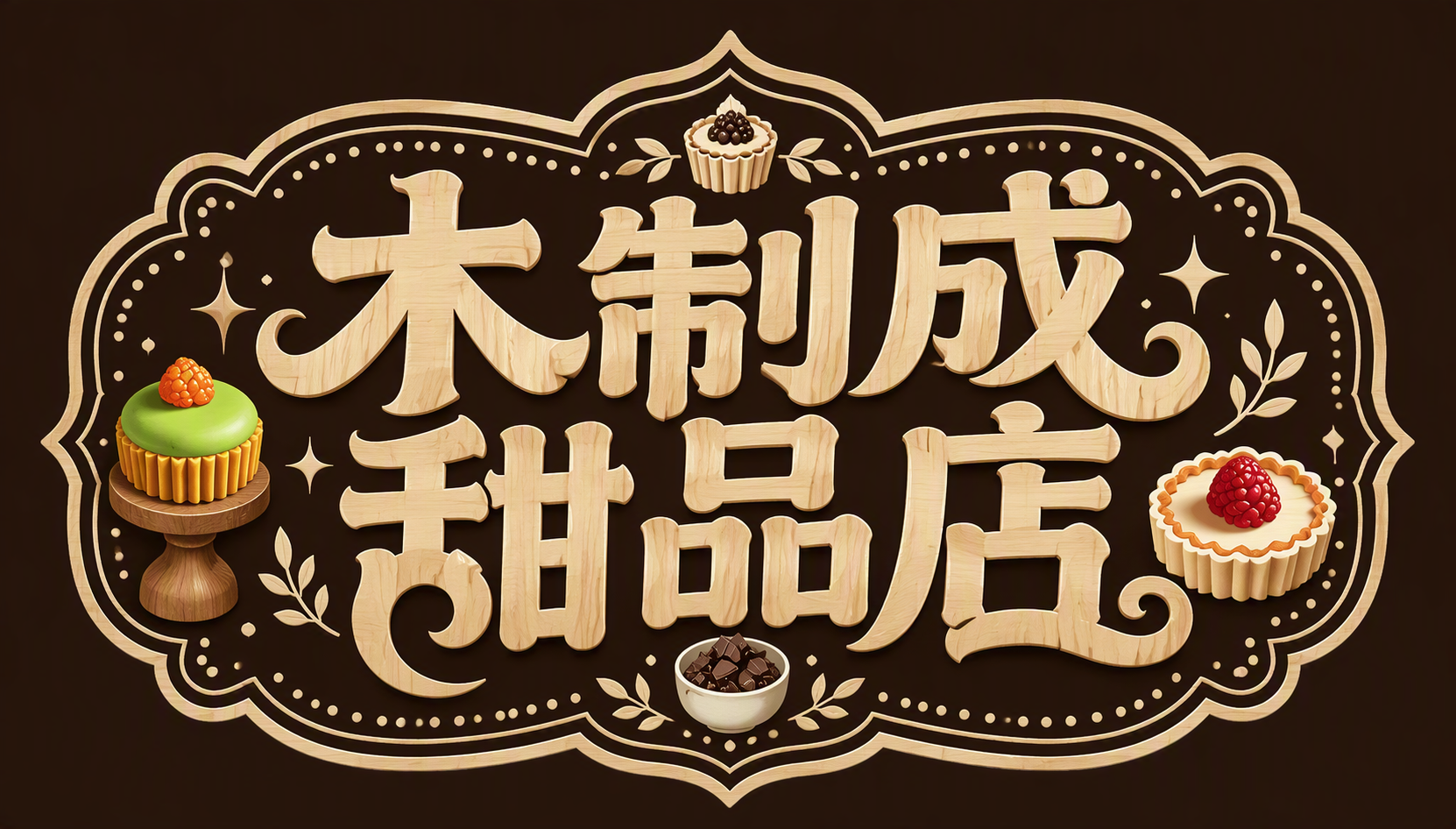 木制成甜品店