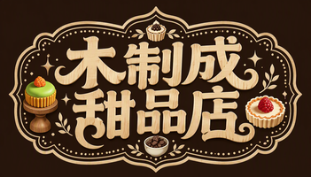 木制成甜品店