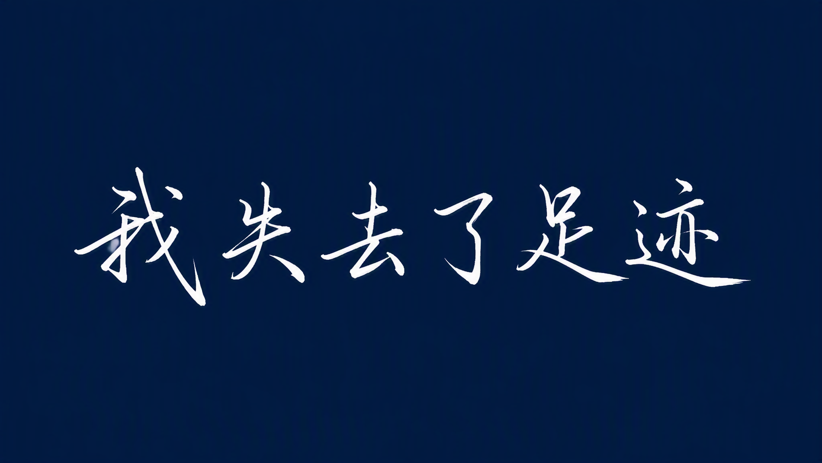 我失去了足迹