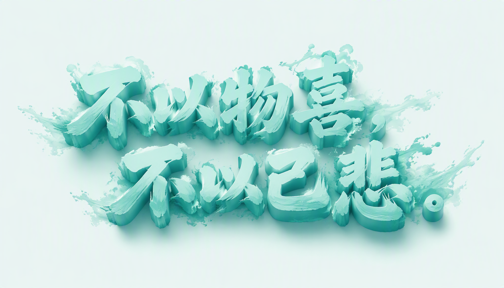不以物喜，不以己悲
