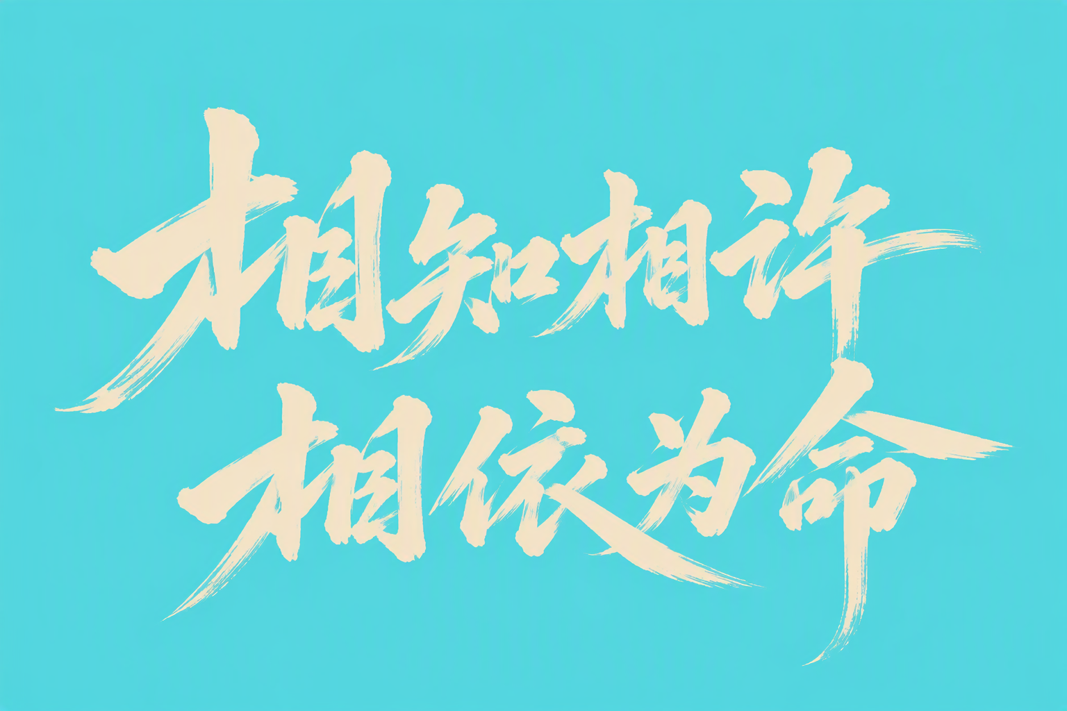 相知相许 相依为命