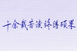 十余载苦读终得硕果