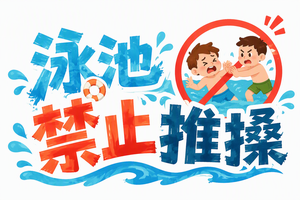 泳池禁止推搡