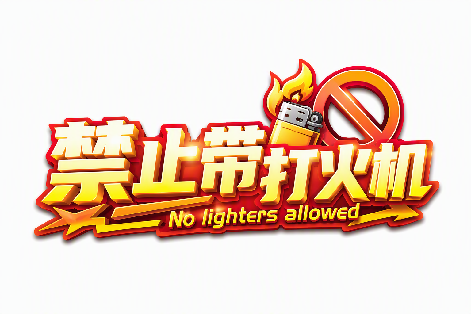禁止带打火机