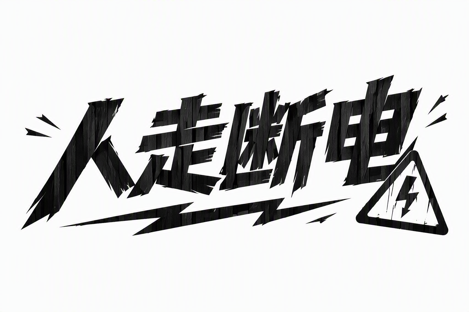 人走断电