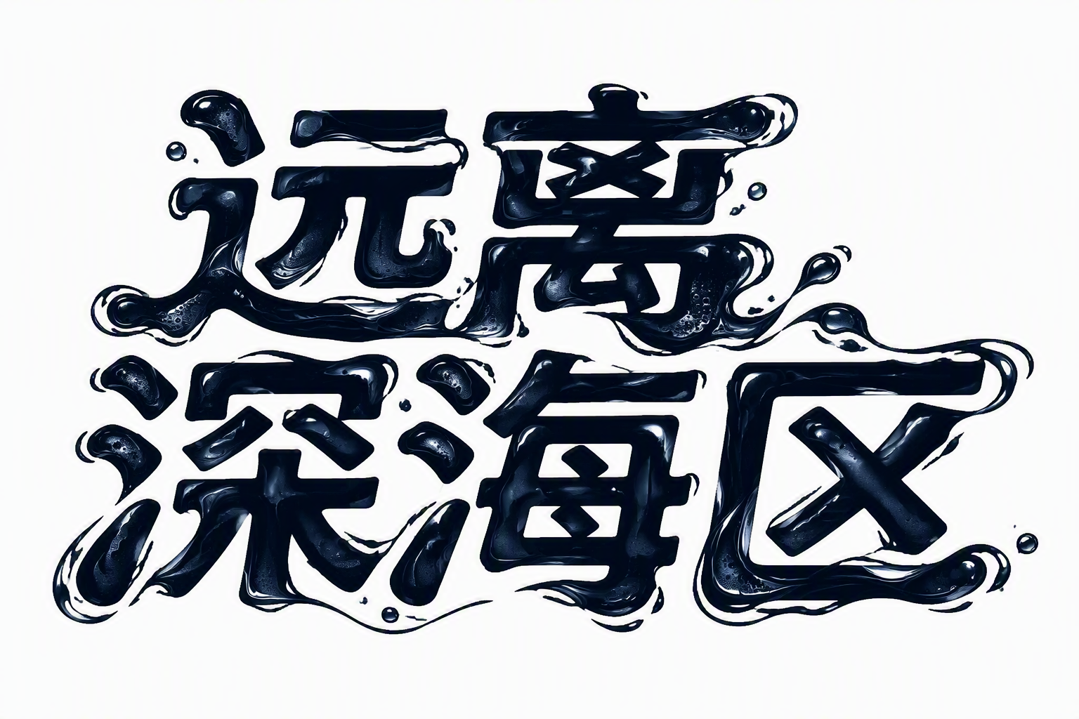深色创意字体